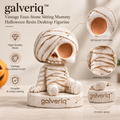 galveriq™ Vintage Faux-Stone Sitting Mummy Halloween Resin Desktop Figurine