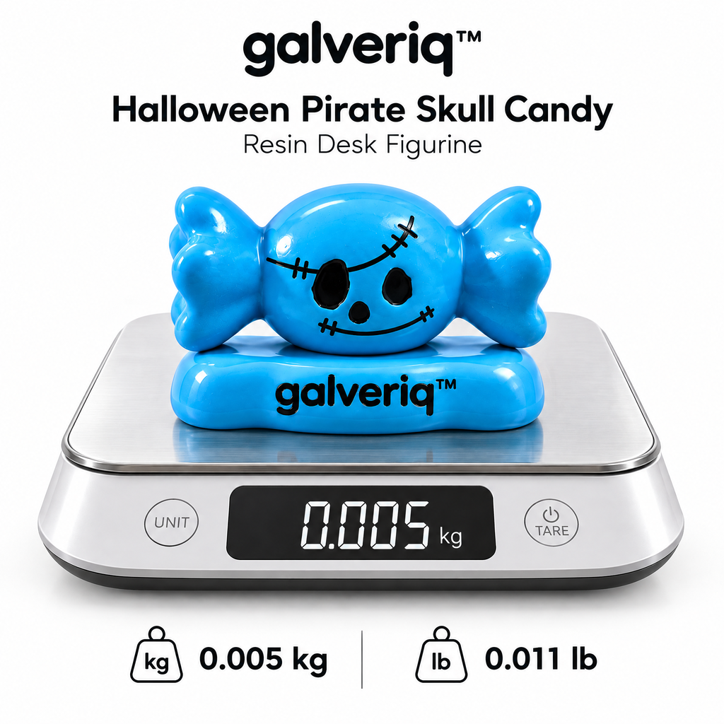 galveriq™ Halloween Pirate Skull Candy Resin Desk Figurine
