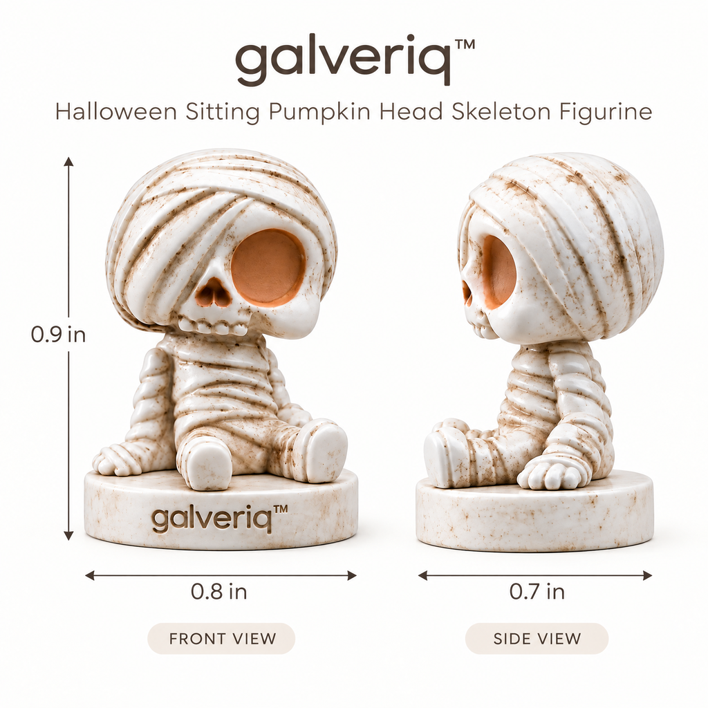 galveriq™ Vintage Faux-Stone Sitting Mummy Halloween Resin Desktop Figurine