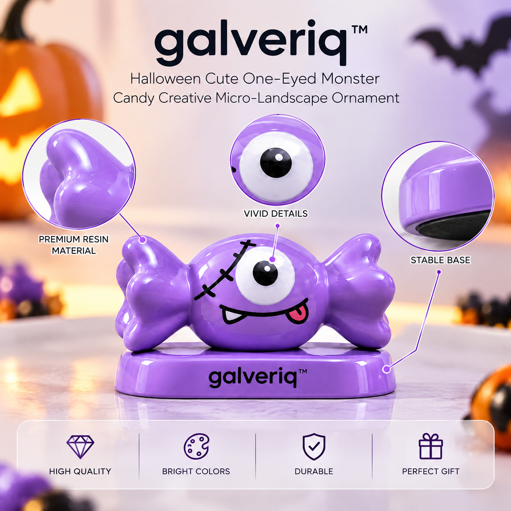 galveriq™ Halloween Cute One-Eyed Monster Candy Creative Micro-Landscape Ornament