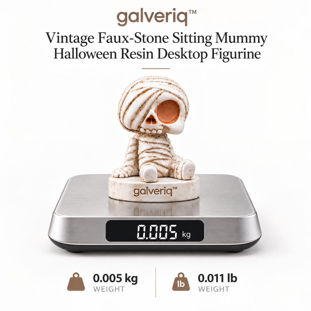 galveriq™ Vintage Faux-Stone Sitting Mummy Halloween Resin Desktop Figurine
